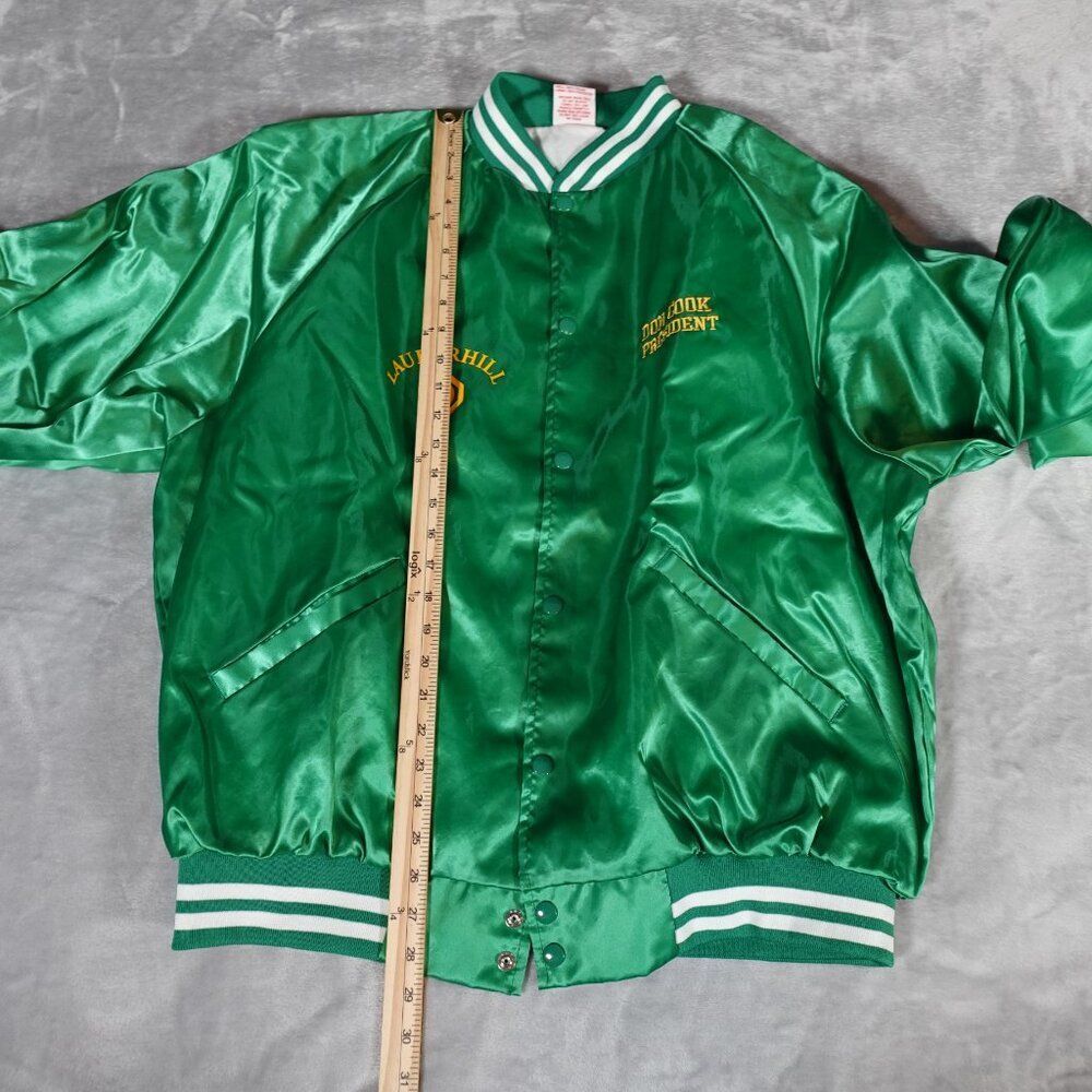 Vintage Lauderhill High School Football Jacket Mens 2XL (Estimated) 2001 Green - Picture 7 of 8